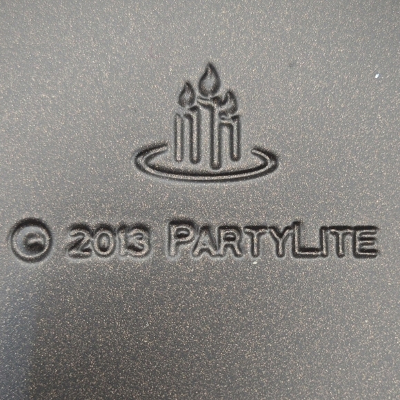 PartyLite Brown Metal Rustic Swirl 3 Wick Jar Candle Holder Retired 2013 - Picture 6 of 9